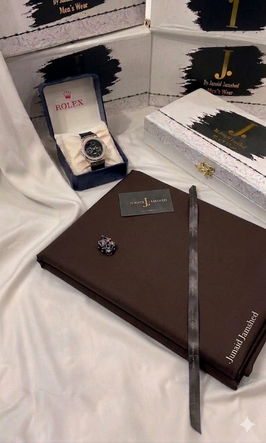 DEAL BOX J.suit+Rolex Watch+J. PERFUME(Chocolate)